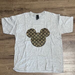 Gray T-Shirt with Mickey Mouse Design